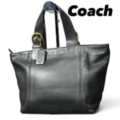 coach オールドコーチ ハンドバッグ ブラック グラブタンレザー 4133