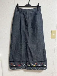 美品✨ピンクハウス コットン ティアード ロングスカート フレア ピコフリル 黒 美品✨ピンクハウス コットン ティアード ロングスカート フレア