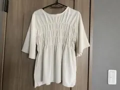 ゆみさん　tal by yumi シャーリングトップス　ギャザー入プルオーバー