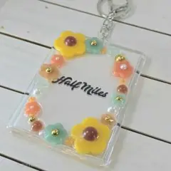 ※訳あり品 トレカケース レジン デコ レトロ キーホルダー【002】