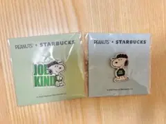 スターバックス スヌーピー ピンバッジ PEANUTS グリーン&ブルー