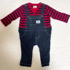 Buddy Lee ストライプデニムオーバーオール 80