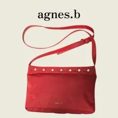 【agnes.b】 アニエス・ベー ショルダーバッグ サコッシュ 赤 レッド
