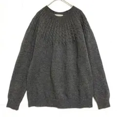 アーバンリサーチドアーズ　クルーネック 求心編み ニット　厚め　グレー　38