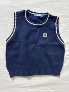 familiar ファミリア　ニットベスト　ネイビー 100㎝