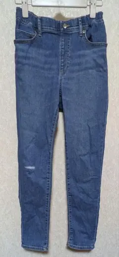 UNIQLO ウルトラストレッチデニムスリムフィットパンツ ダメージ 160cm