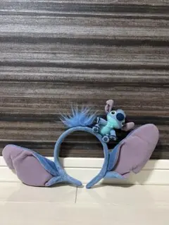 スティッチ耳付きカチューシャ ぬいぐるみ付き　ディズニー　スティッチ