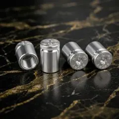 【シルバー】タイヤエアバルブ ガンシェル型 4個セットのサムネイル