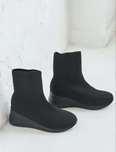 【美品】ウェッジソールスニーカーブーツ