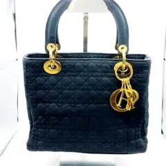 dior カナージュ キルティング ハンドバッグ スモール チャーム