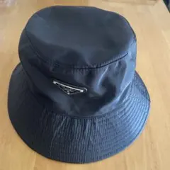【最終値下げ】【新品未使用タグ付き】【PRADA】バケットハット ブラック PRADA プラダ バケットハット ノベルティタグ付き ノベルティ
