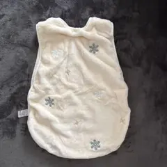 ベビースリーパー 雪の結晶刺繍 ホワイト