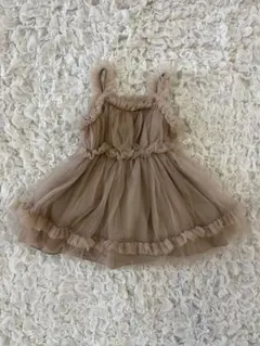 SHEIN ベビードレス 12-18M ベージュ フリル