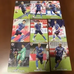 サッカー日本代表チームチップス　カード 9枚セット