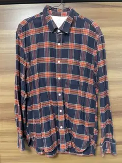 無印良品　長袖チェックシャツ