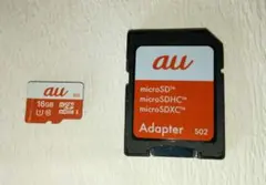 au microSDHCカード 16GB アダプター付き