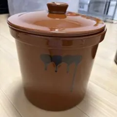 23時までセール！久松窯 陶器製 漬物容器 蓋付き 茶色 - メルカリ