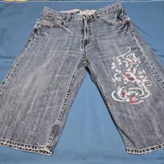 メンズ　デニムハーフパンツ