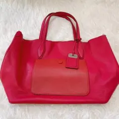 【マキ様専用】トッズ TOD'S トートバッグ レザー レッド×ピンク
