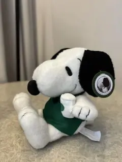 スターバックス スヌーピー グリーンエプロン ぬいぐるみ PEANUTS