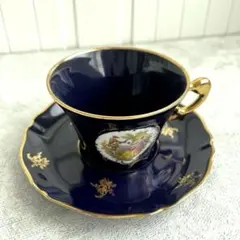 リモージュ Limoges コバルトブルー 22金 デミタスカップ＆ソーサー