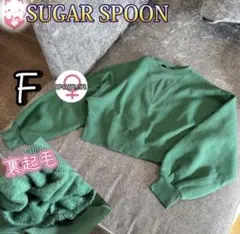 SUGAR SPOON 裏起毛 ショート丈スウェット F グリーン 長袖　秋冬