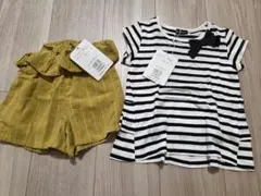 新品 BeBe トップス＆ショートパンツ セット 100cmのサムネイル