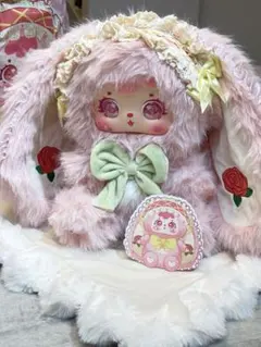 Samuel 680% ピンクのふわふわうさぎ キラキラ目