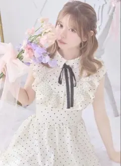 Dot chiffon ruffle setup - メルカリ