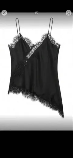 ZARA似 ブラック レーストリム キャミソール