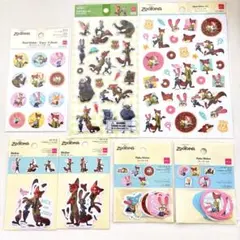 ズートピア　シール、フレークステッカー　7点セット ダイソー