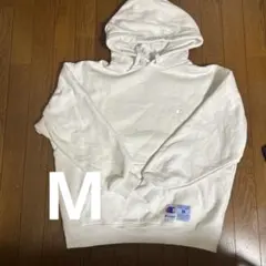 【即日発送】Champion ホワイト フード付きパーカー