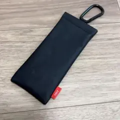 JINS 黒いメガネケース カラビナ付き