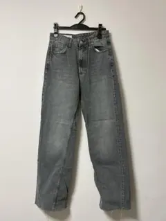 ZARA グレー ワイドレッグデニム