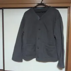 メンズ カーディガン ダークグレー Mサイズのサムネイル