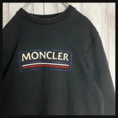 モンクレール 長袖トレーナー スウェット センターロゴ ブラック 黒 S