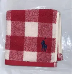 ポロ・ラルフ・ローレン 赤白チェック ハンカチ