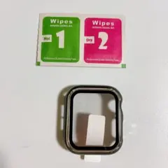 AppleWatch保護カバー ブラック×シルバー