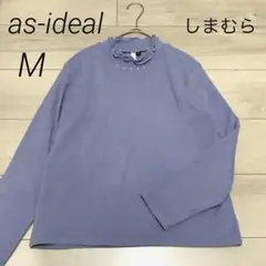 【最終価格】as-ideal しまむら カットソー パール レタストリム M