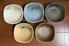 四角小皿食器セット 5点