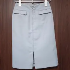フロントジップ タイトスカート ライトブルーのサムネイル
