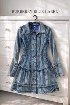 希少 名品 バーバリーブルーレーベル デニムコート36