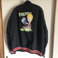 NERDY リバーシブル ナイロン ロゴ ブルゾン 黒 赤 Mのサムネイル