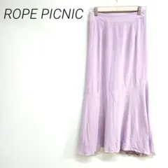 ROPE PICNIC ラベンダー フレアスカート　M 裏地　ウエストゴムM