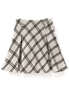 GRL グレイル ダイヤチェック柄ツイードフレアミニスカート[mei37]