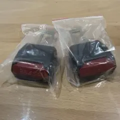 シートベルト用バックル 2個セット 黒/赤