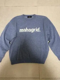 mahagird. 青 ニットセーター　韓国カジュアルのサムネイル