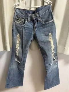 TRUE RELIGION 2004 JOEY デストロイ フレア デニムパンツ