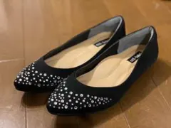 スエードパンプス 黒