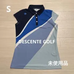 未使用品 デサントゴルフ レディース ブルー柄 シャツ サイズSのサムネイル